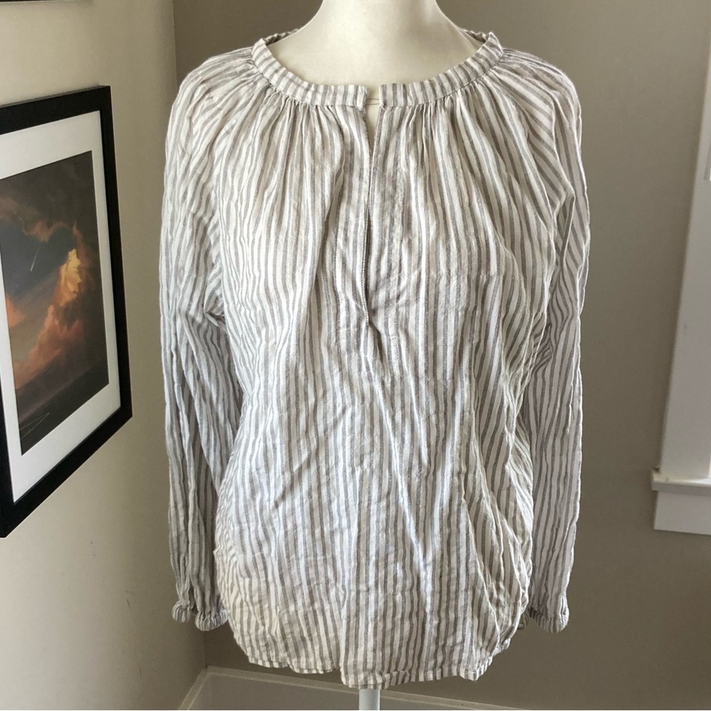 Nili Lotan Stripe Linen Top